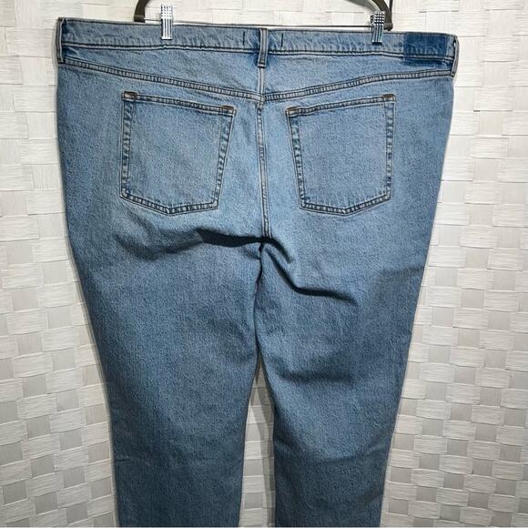 Abercrombie & Fitch Women's The Straight Mid Rise Jeans Plus Size 37 Medium Wash - Picture 5 of 13